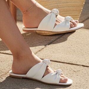 Mara & Mine Isabelle Leather Slide in Crisp White Style 10452-15 Size 10 NIB